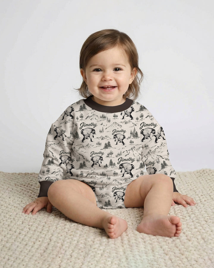 Gerippte Babykleidung mit individuellem Foto - Weich &amp; Skizzenhaft