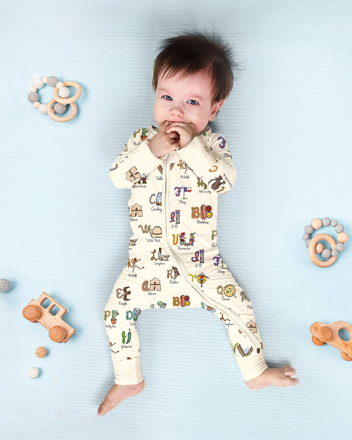 Texas Alphabet Bamboo Convertible Zippy