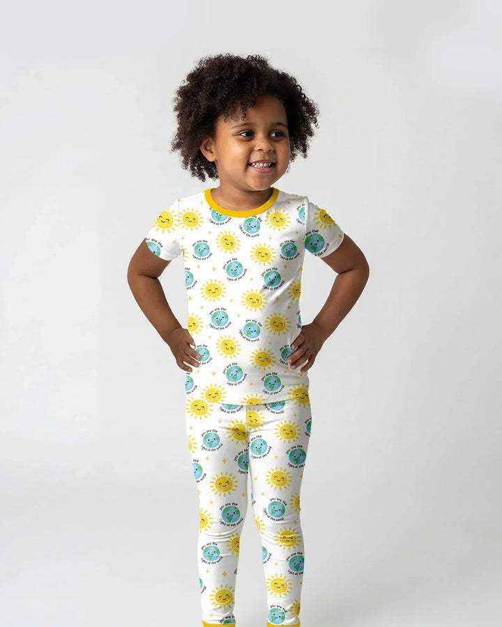 Zweiteiliges, kurzärmliges Pyjama-Set mit Marienkäfern