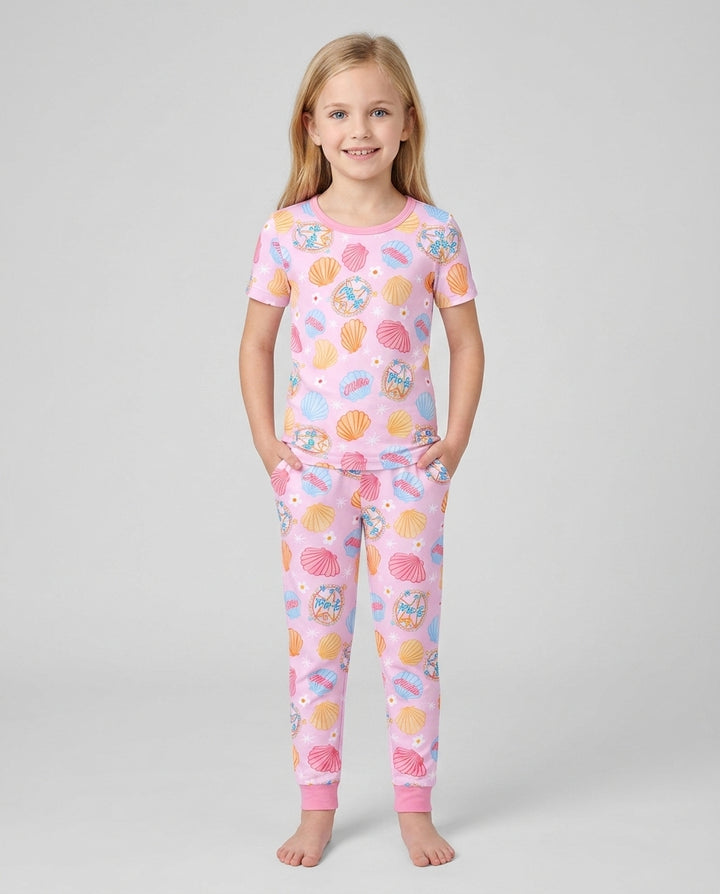Mermaid Back To School Bamboo Two Piece Short Sleeve Pajama Set