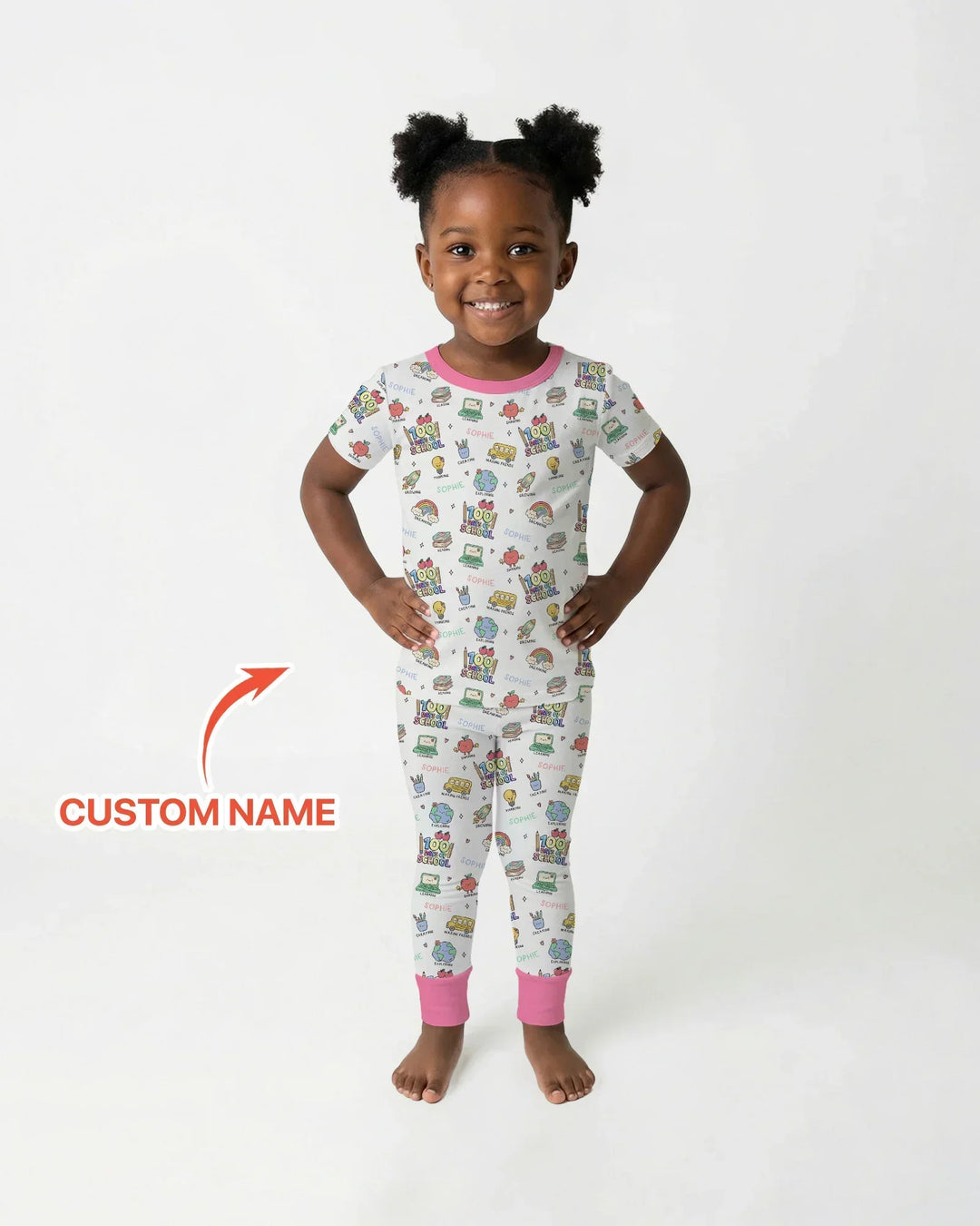 Zweiteiliges, kurzärmliges Pyjama-Set mit Marienkäfern