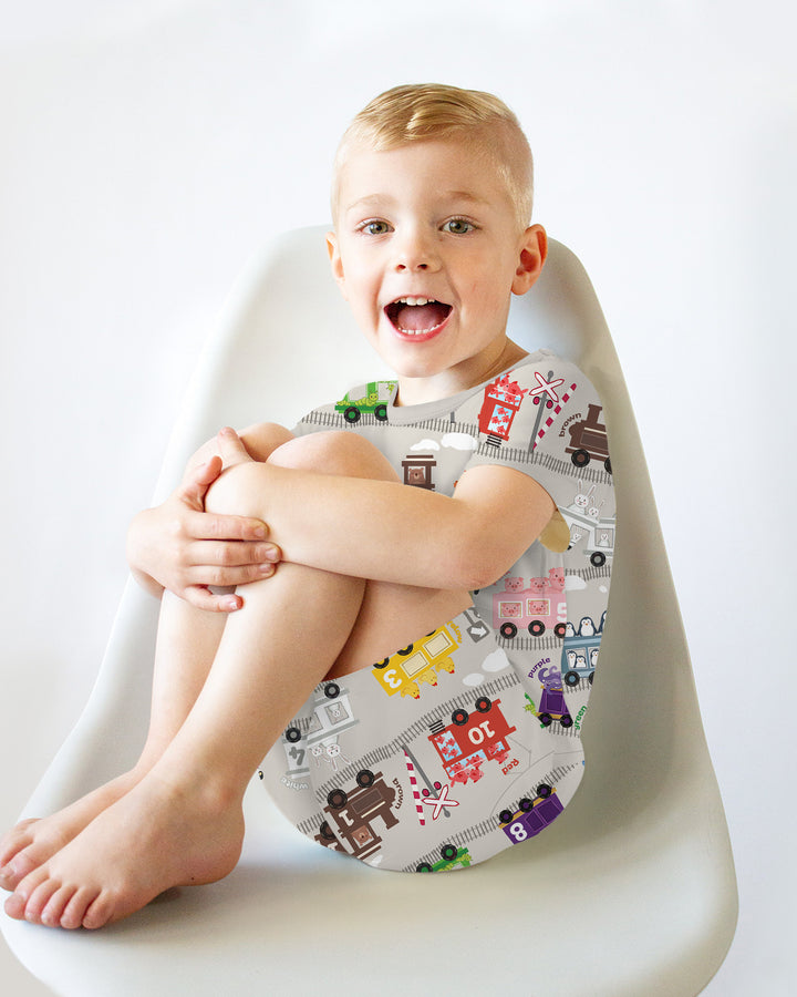 Color Train Bamboo Two Piece Short Sleeve Shorts Pajama Set