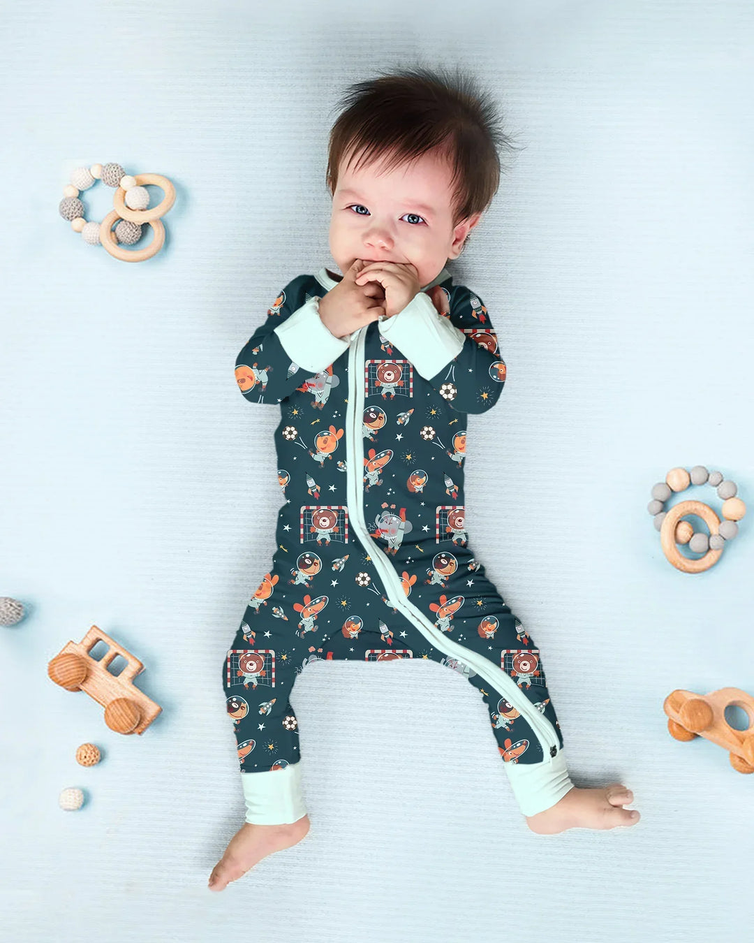 Gerippte Babykleidung mit individuellem Foto - Weich &amp; Skizzenhaft