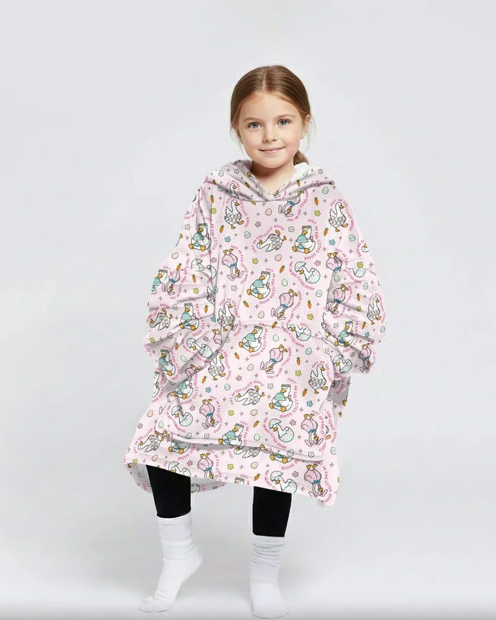 Easter Silly Goose Wearable Bamboo Blanket Hoodie