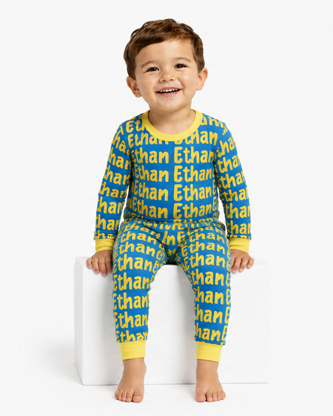 Little Letters Bamboo Two Piece Long Sleeve Pajama Set Bamboo Two Piece Long Sleeve Pajama Set
