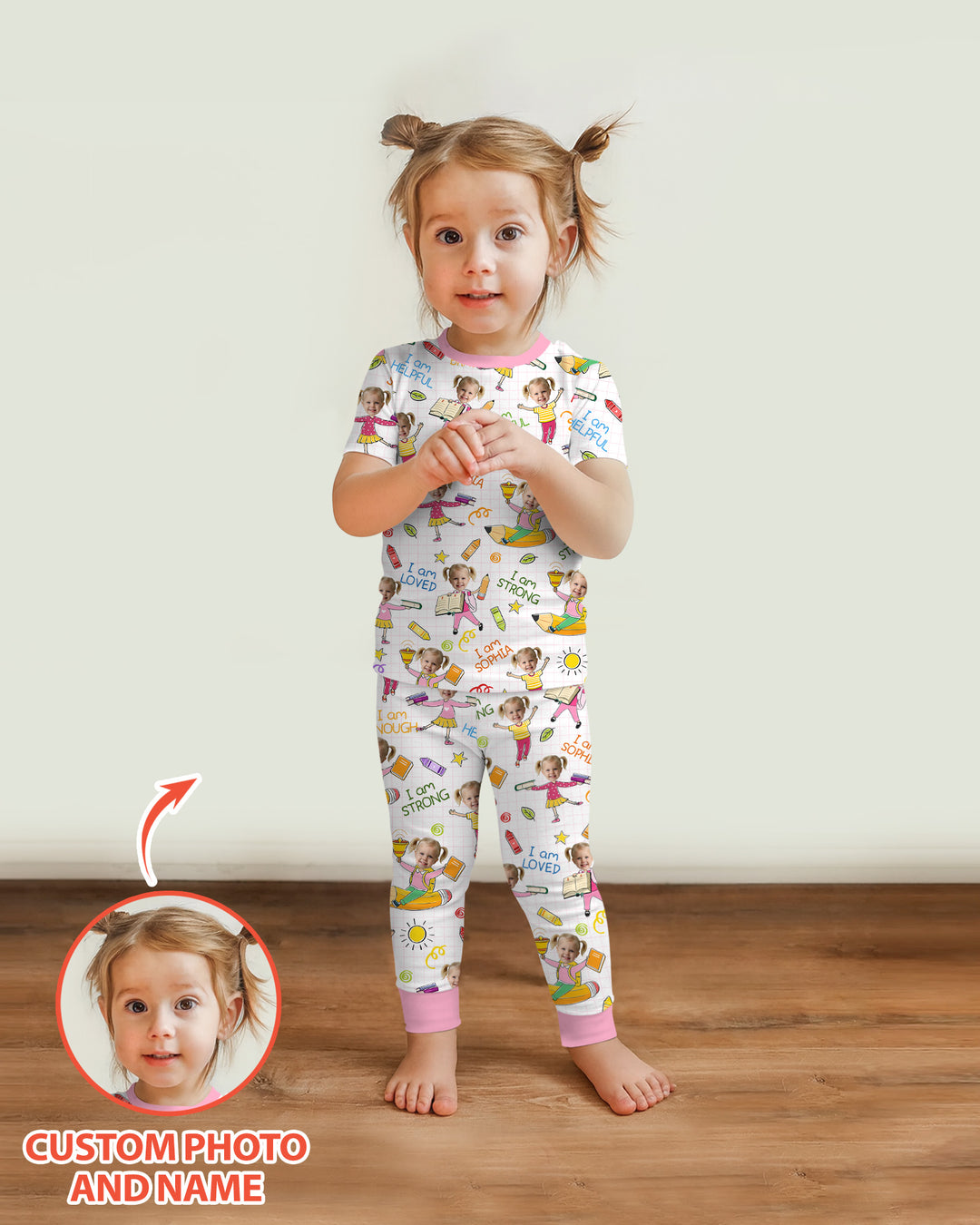 Zweiteiliges, kurzärmliges Pyjama-Set mit Marienkäfern