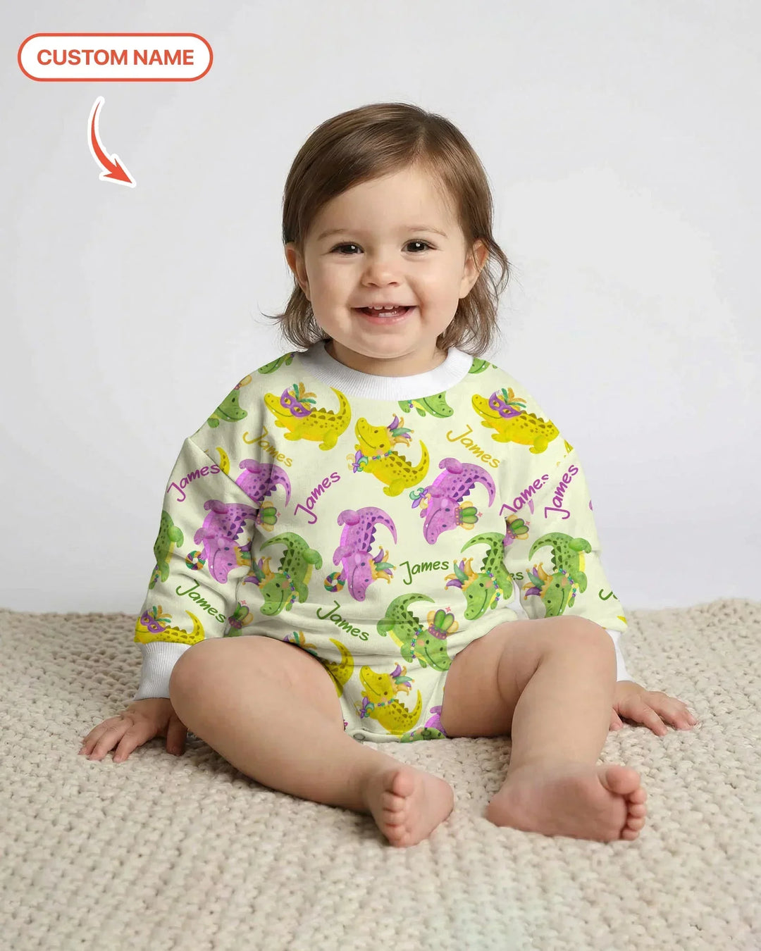 Gerippte Babykleidung mit individuellem Foto - Weich &amp; Skizzenhaft