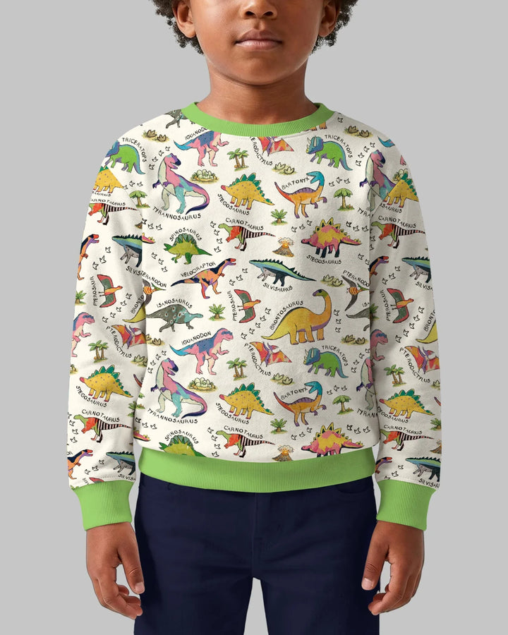 All The Dino Types Bamboo Crewneck Sweatshirt