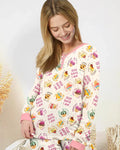 Niedliches Cupcake-Gott-sagt-ich-bin-Bambus-Damen-Pyjama-Set
