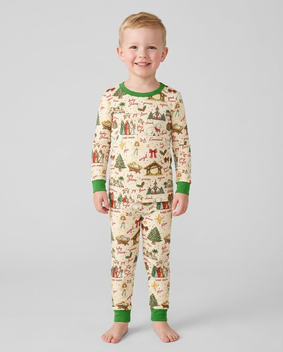 Tis The Season Family Matching Bamboo Two Piece Long Sleeve Pajama Set