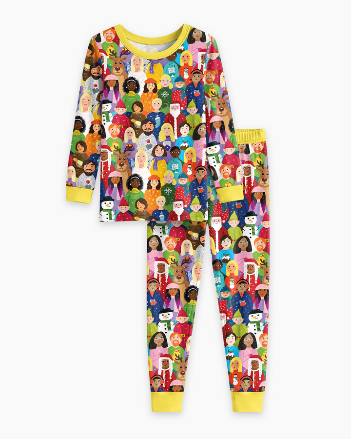 Together for Christmas Bamboo Two Piece Long Sleeve Pajama Set