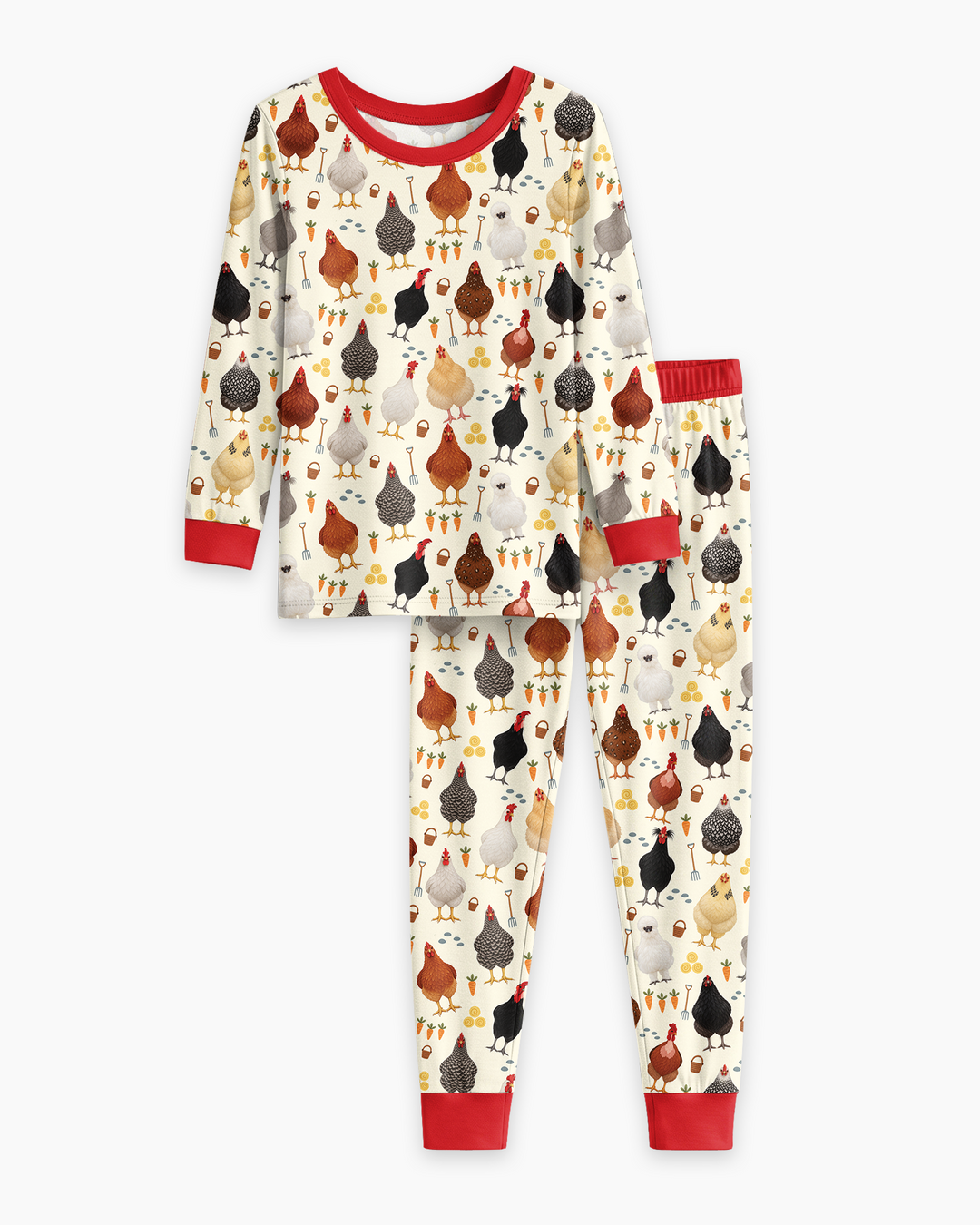 Little Chicken Farmer Bamboo Two Piece Long Sleeve Pajama Set