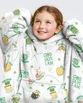 St. Patrick's Day Gott sagt, ich bin tragbare Bambusdecke Hoodie