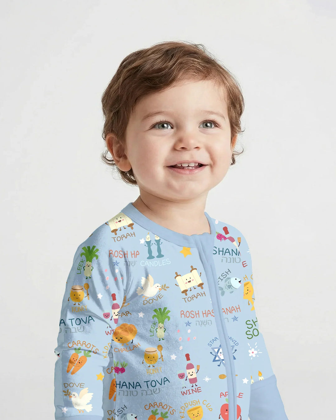 Gerippte Babykleidung mit individuellem Foto - Weich &amp; Skizzenhaft