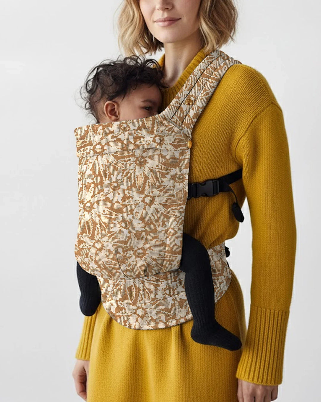 Babytrage „Warmer Sand“ mit Blumenmuster
