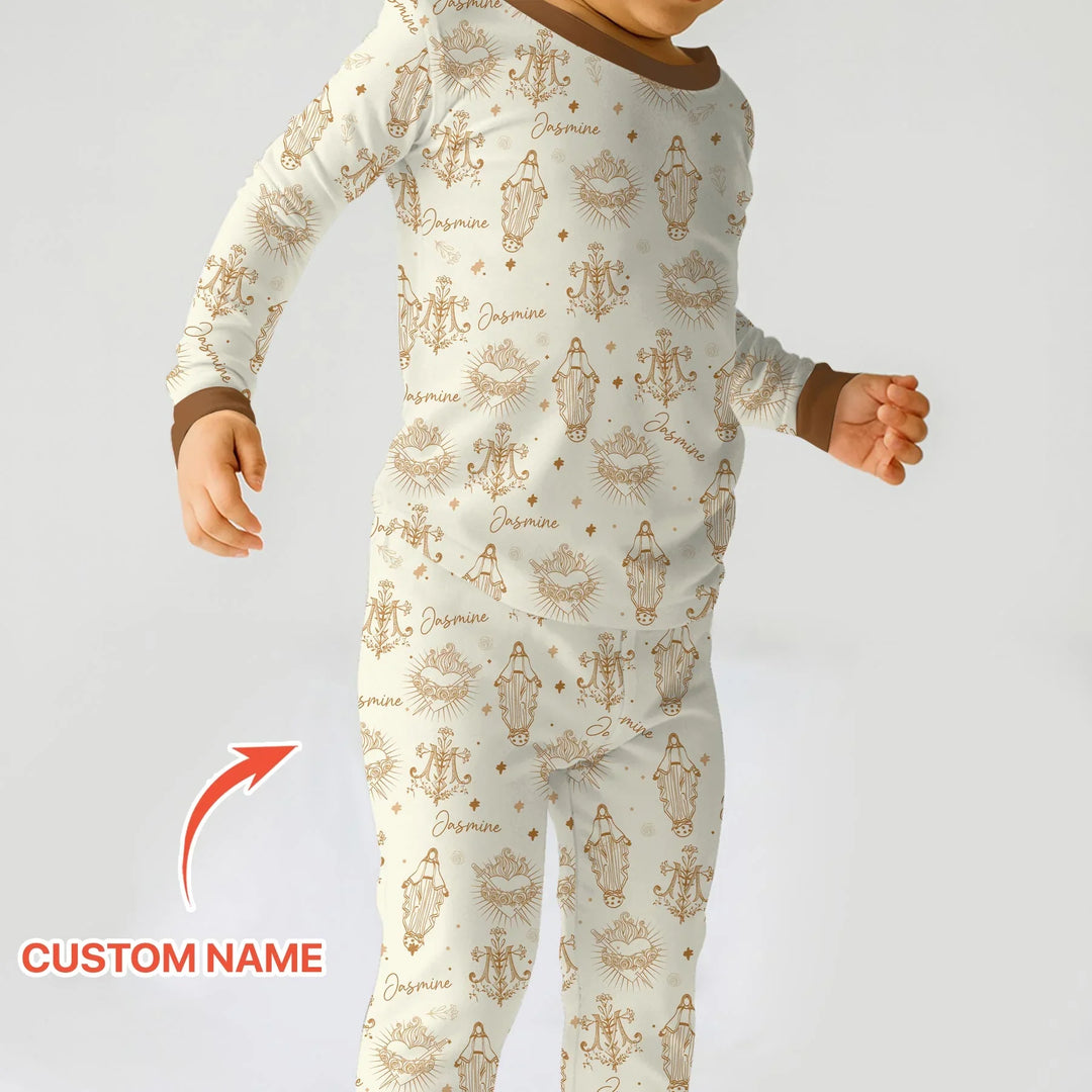 Zweiteiliges Langarm-Pyjama-Set mit Sommerfrüchten