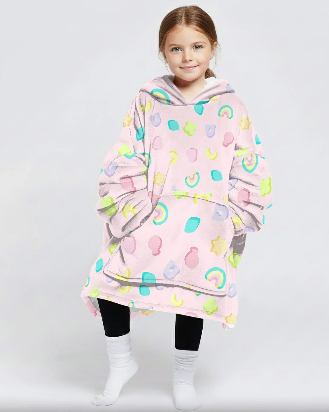 Pastell Lucky Charms Tragbare Bambus Decken-Kapuzenjacke