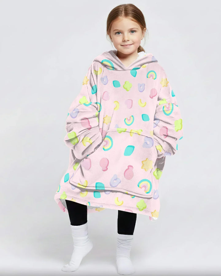Pastell Lucky Charms Tragbare Bambus Decken-Kapuzenjacke