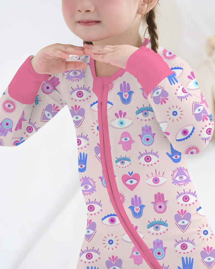 Hamsa Heart Guardians Family Matching Bamboo Convertible Zippy