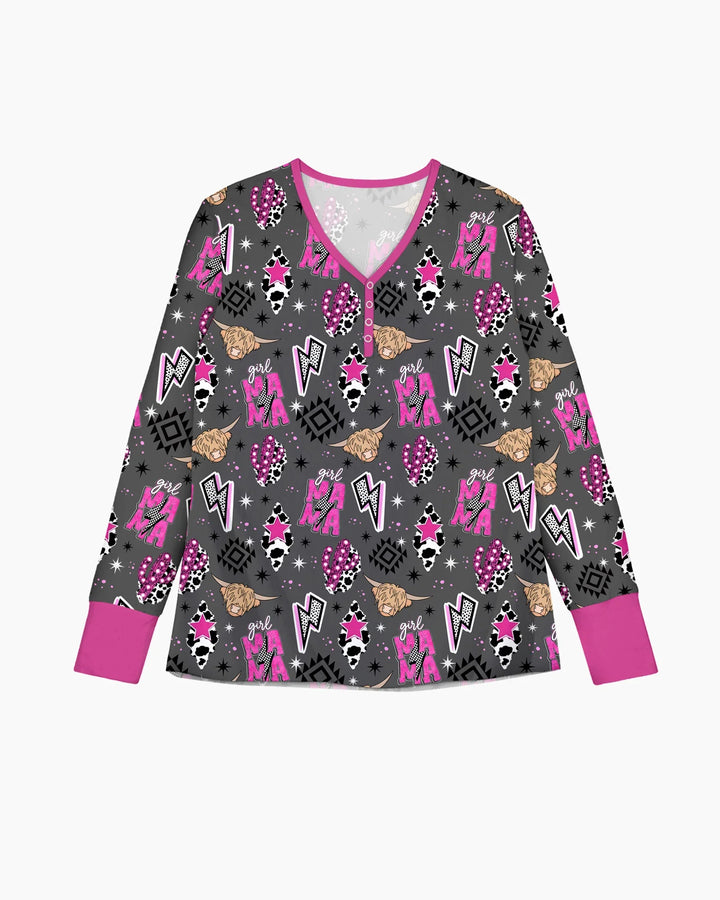 Western Mama & Me passendes Pyjama-Set für Damen aus Bambus