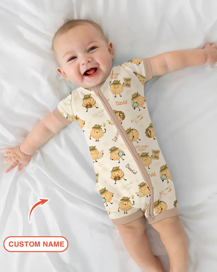 Custom Name Passover Afikoman Bamboo Shorty Zippy
