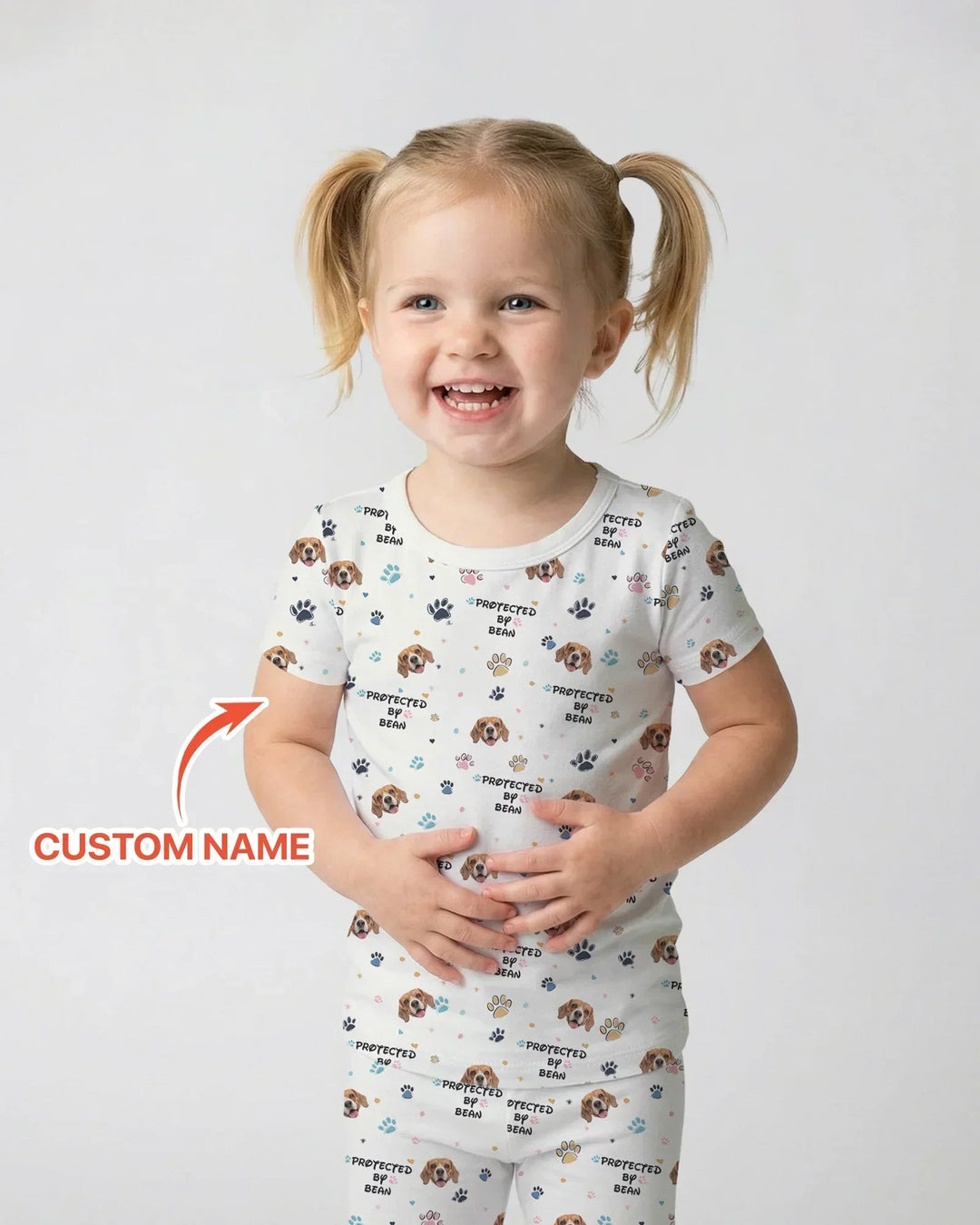 Zweiteiliges, kurzärmliges Pyjama-Set mit Marienkäfern