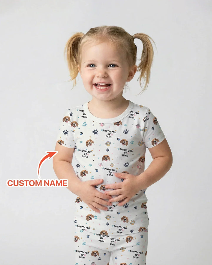 Zweiteiliges, kurzärmliges Pyjama-Set mit Marienkäfern