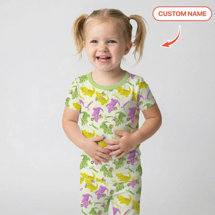 Zweiteiliges, kurzärmliges Pyjama-Set mit Marienkäfern