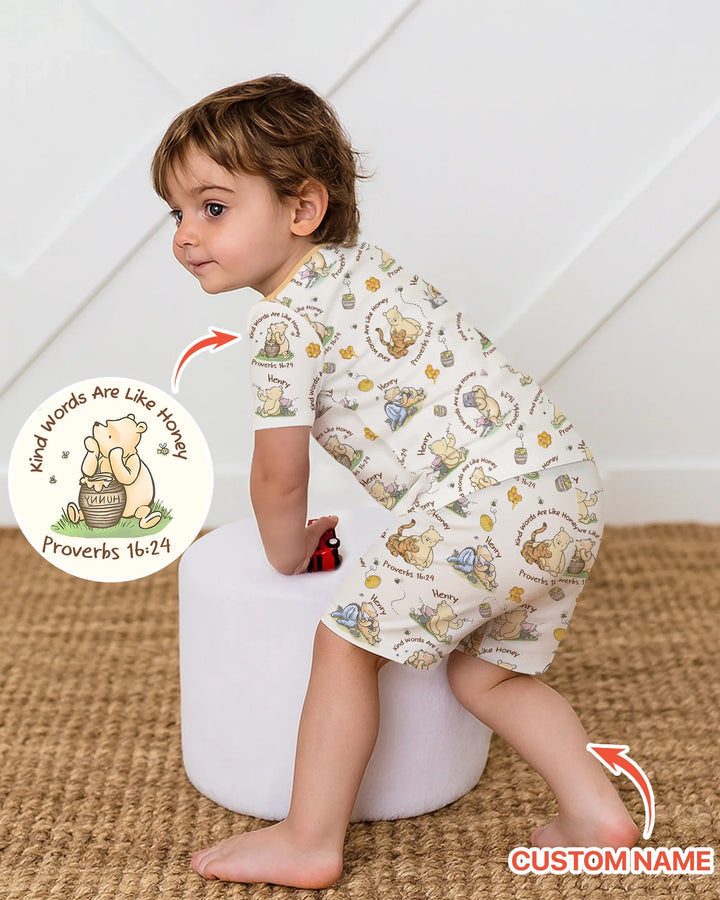 Zweiteiliges Pyjama-Set mit kurzen Ärmeln und Shorts im Sommer-Design