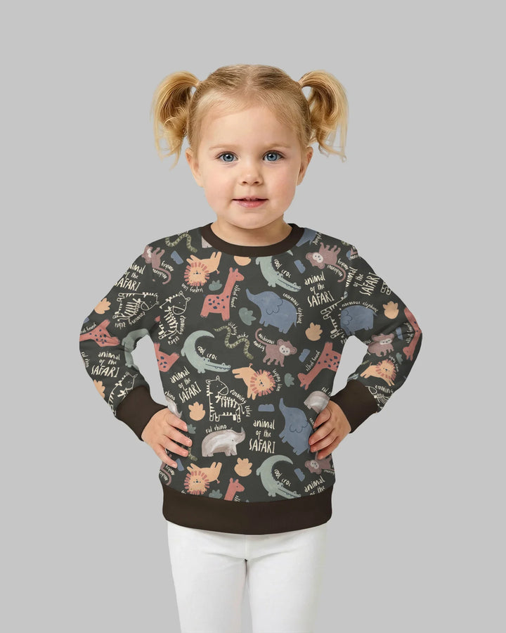 Lustige afrikanische Tiere Bambus Rundhals-Sweatshirt