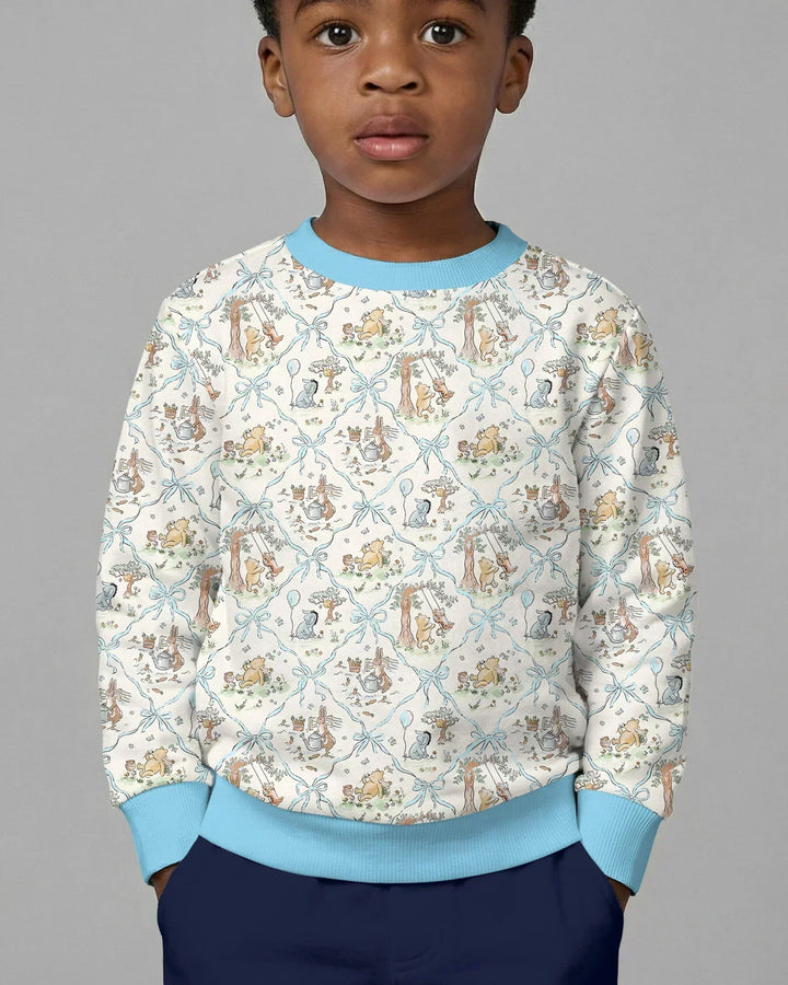 Spring Meadow Friends Bambus Rundhals-Sweatshirt