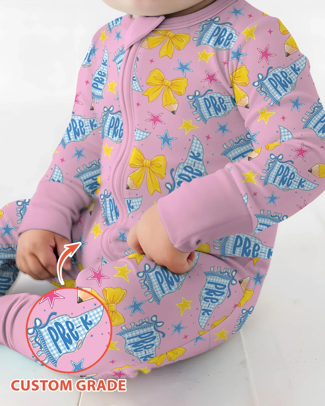Gerippte Babykleidung mit individuellem Foto - Weich &amp; Skizzenhaft