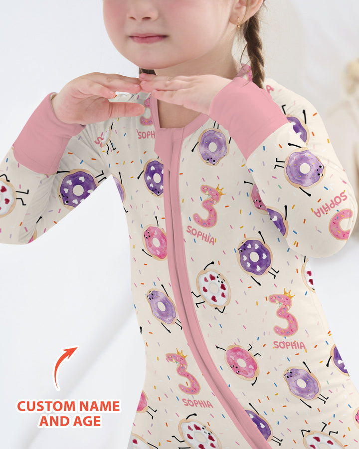 Custom Birthday Donut Bamboo Convertible Zippy