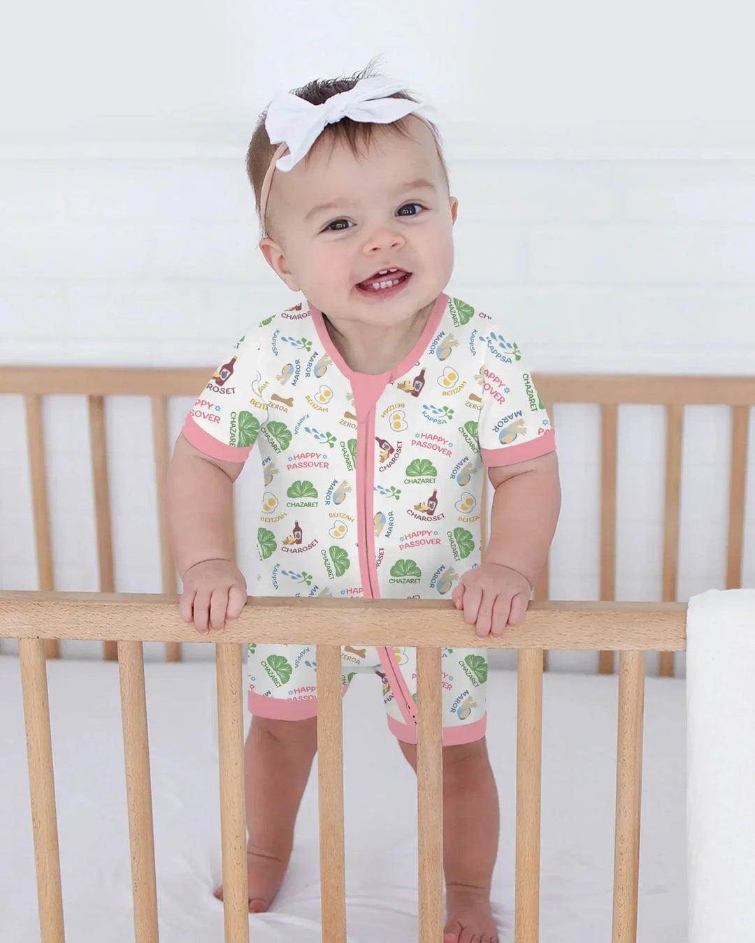 Happy Passover Matching Family Bamboo Shorty Zippy
