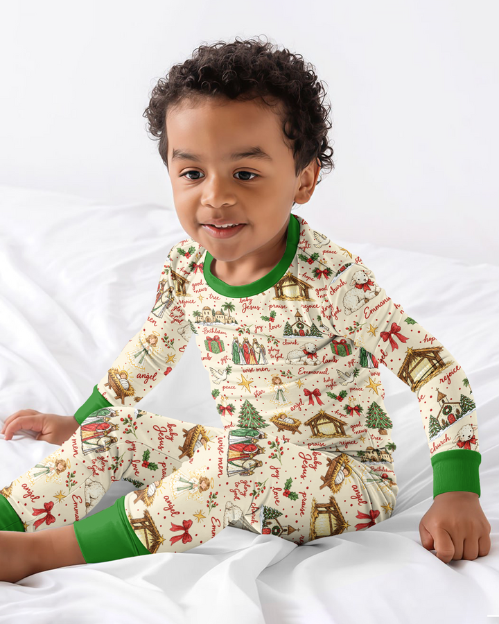 Tis The Season Family Matching Bamboo Two Piece Long Sleeve Pajama Set