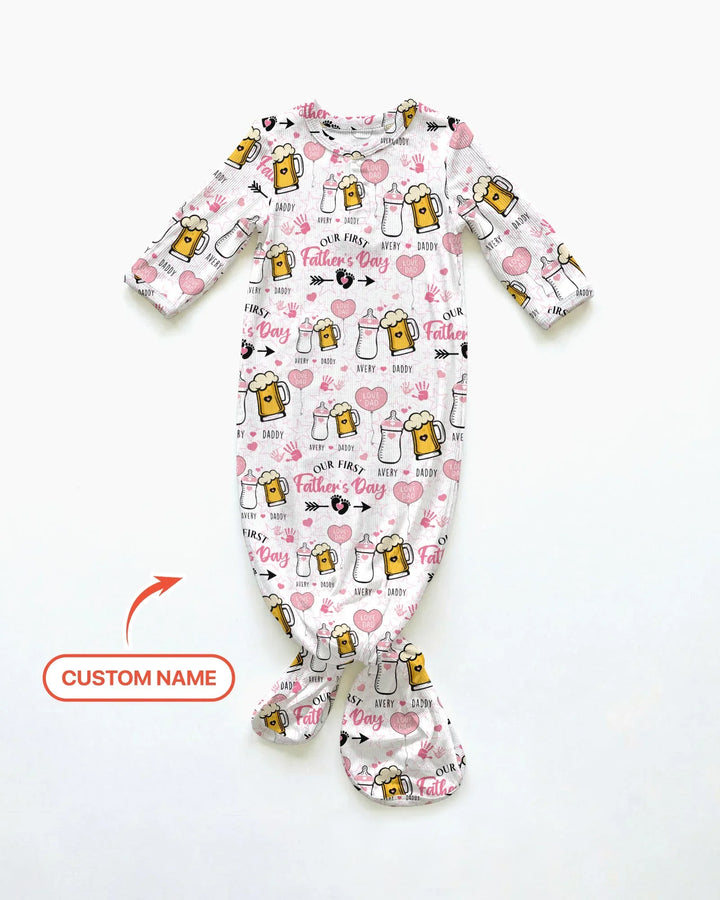 Custom Name First Father's Day Drink Bamboo Knot Gown
