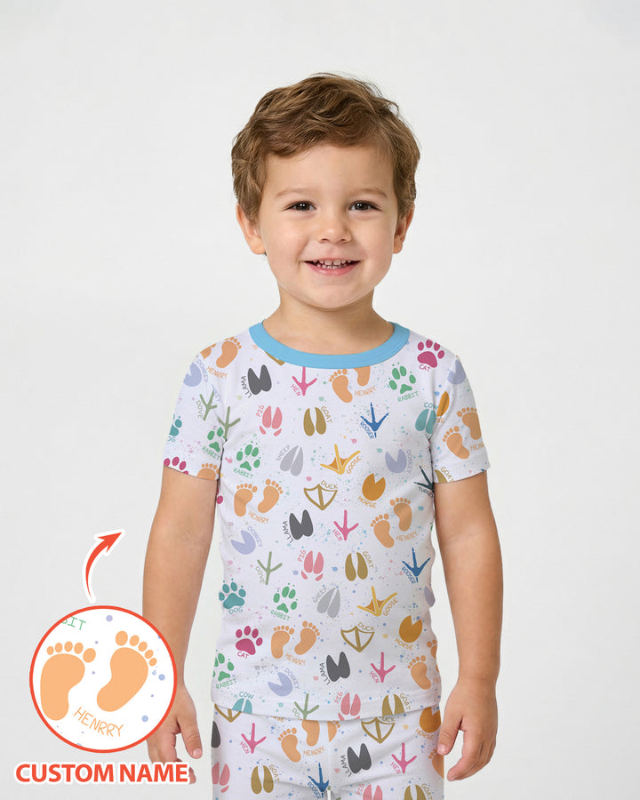 Zweiteiliges, kurzärmliges Pyjama-Set mit Marienkäfern