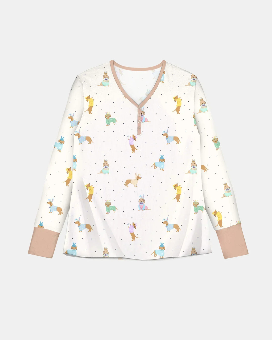 Oster-Dackel-Bambus-Damen-Pyjama-Set