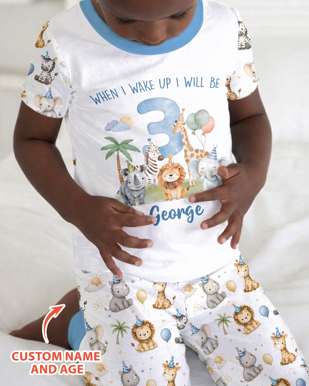 Zweiteiliges, kurzärmliges Pyjama-Set mit Marienkäfern