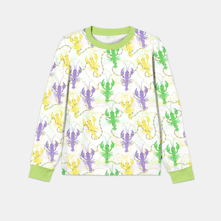 Mardi Gras Crawfish Family Matching Bamboo Men's Pajama Set