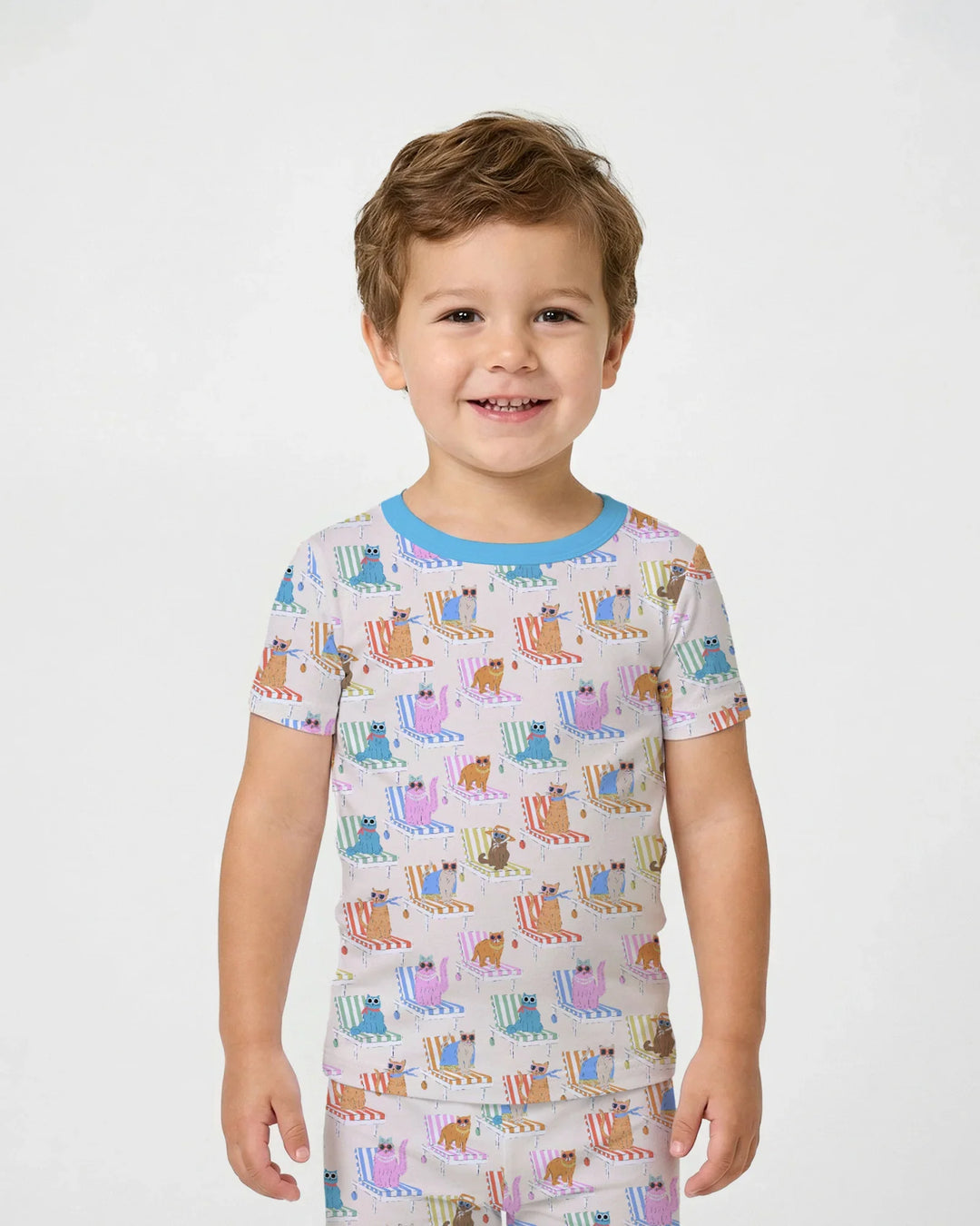 Zweiteiliges, kurzärmliges Pyjama-Set mit Marienkäfern