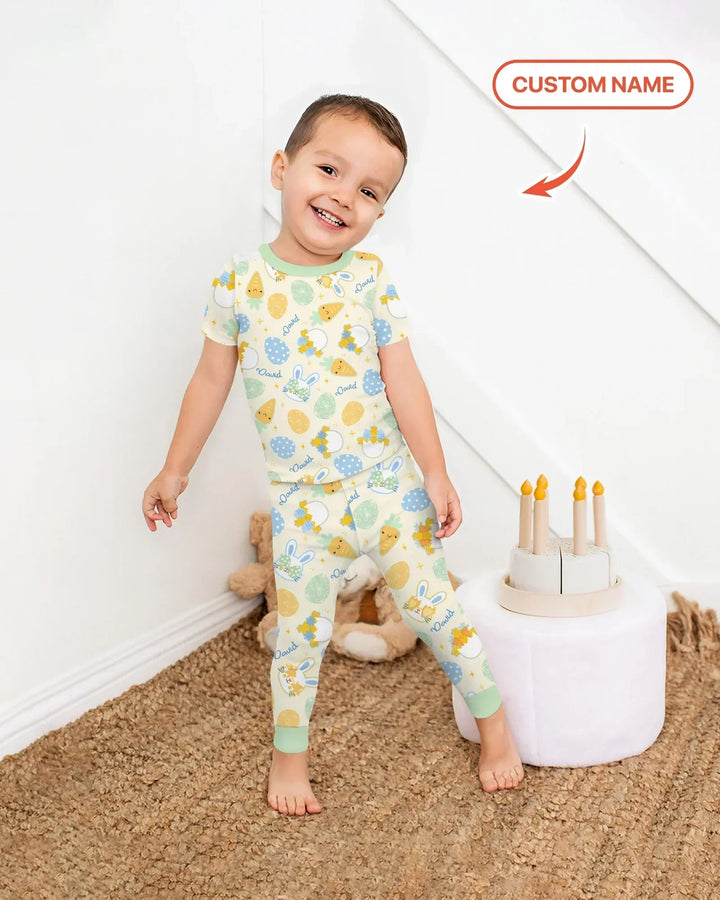 Zweiteiliges, kurzärmliges Pyjama-Set mit Marienkäfern