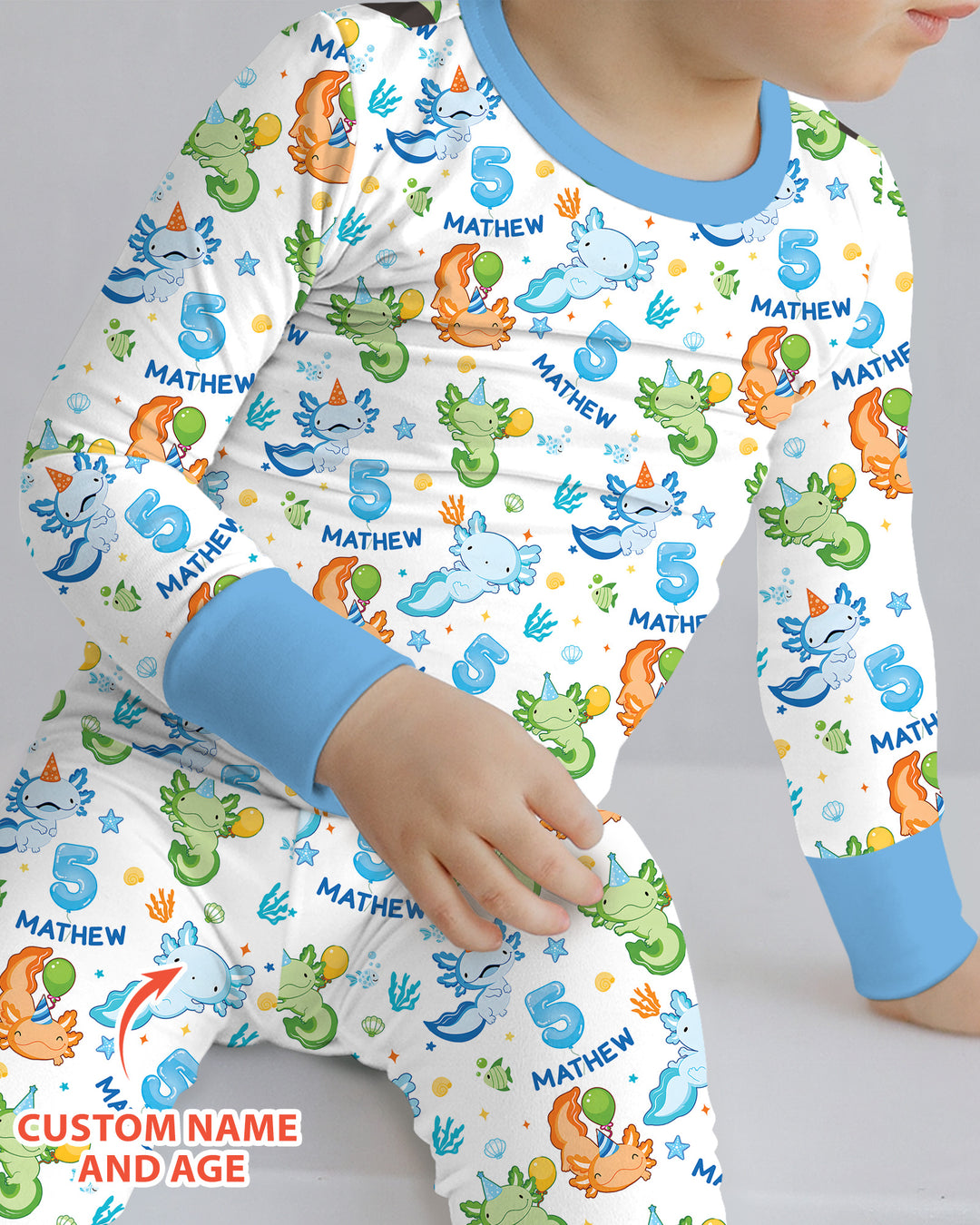 Zweiteiliges Langarm-Pyjama-Set mit Sommerfrüchten