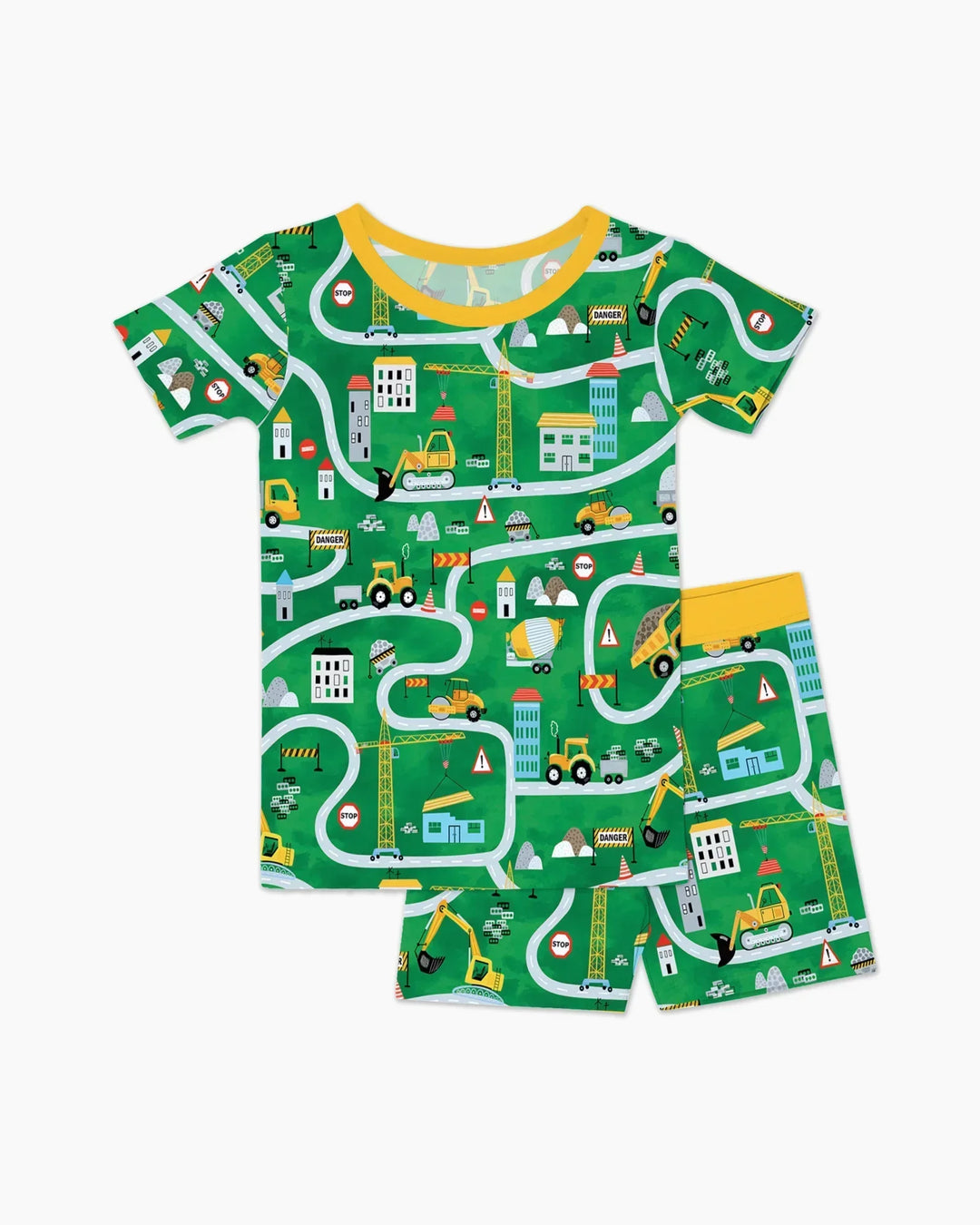 Template Zweiteiliges Pyjama-Set mit kurzen Ärmeln und Shorts