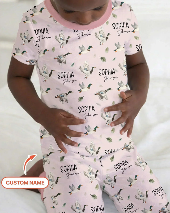 Zweiteiliges, kurzärmliges Pyjama-Set mit Marienkäfern