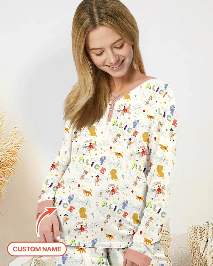 Template Damen Pyjama-Set aus personalisiertem Bambus