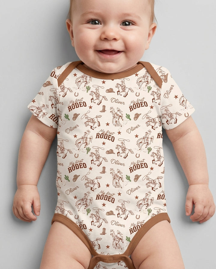 Gerippte Babykleidung mit individuellem Foto - Weich &amp; Skizzenhaft