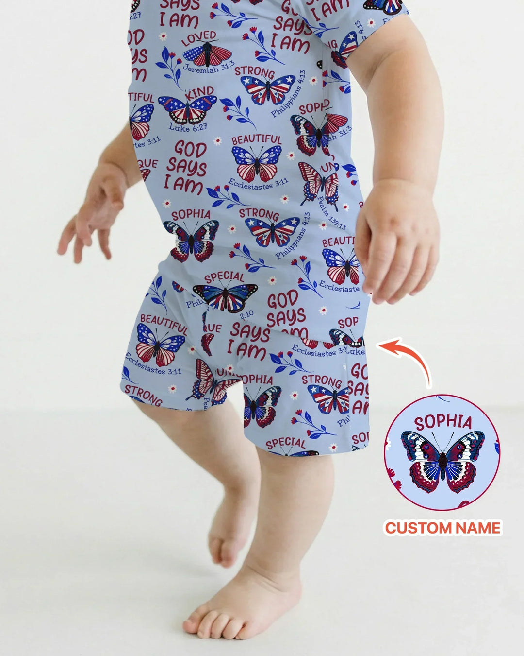 Zweiteiliges Pyjama-Set mit kurzen Ärmeln und Shorts im Sommer-Design