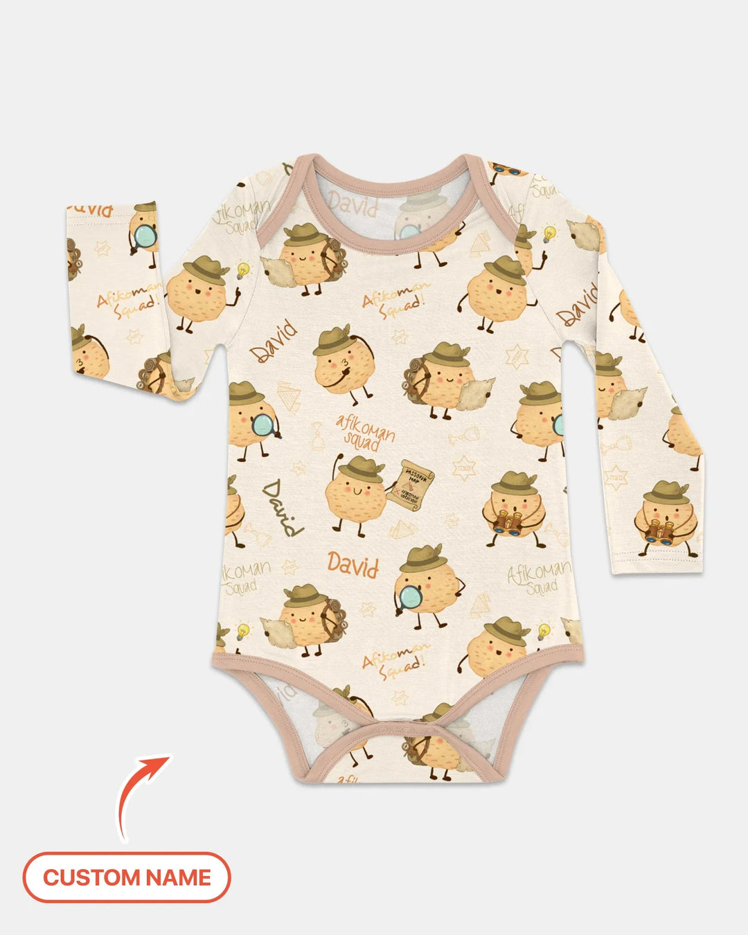 Gerippte Babykleidung mit individuellem Foto - Weich &amp; Skizzenhaft