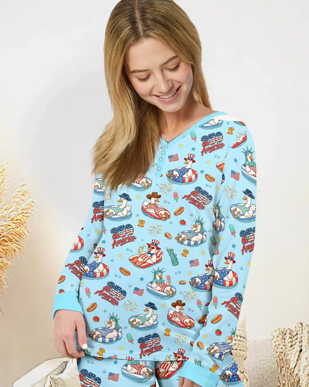 Vorlage Bambus Damen Pyjama Set